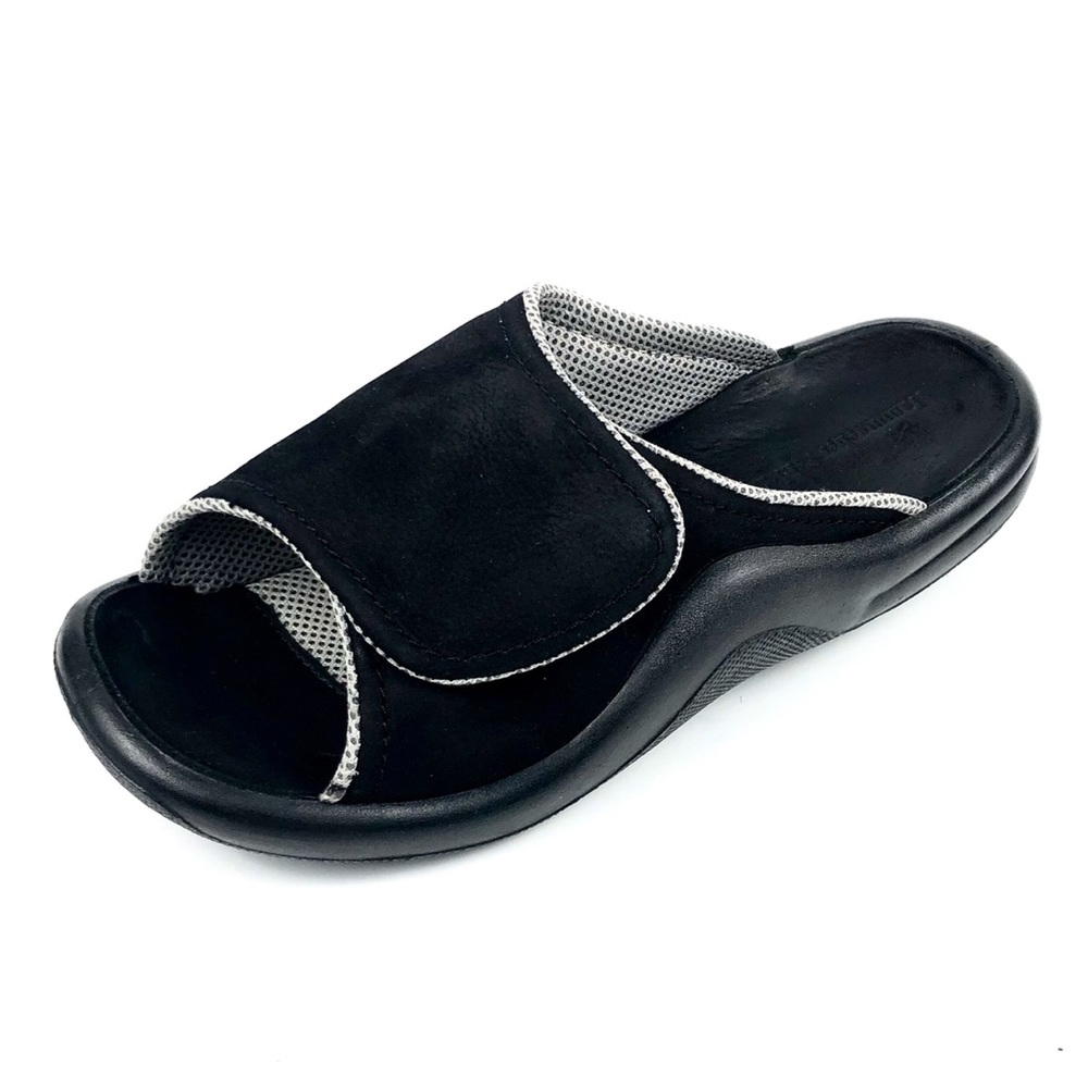 Hammacher & Schiemner Black Leather Sandal Sz 36